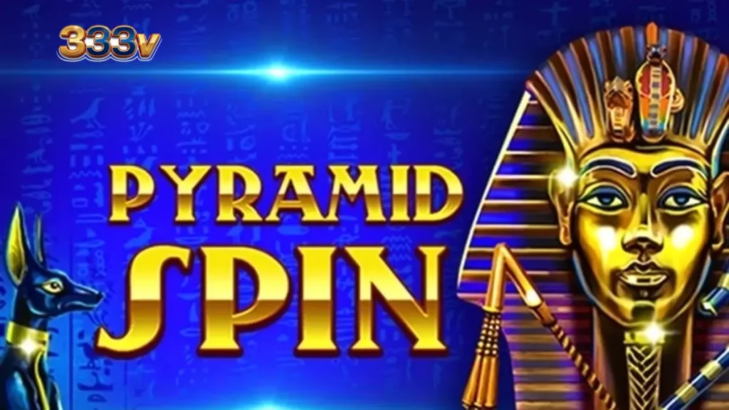 Tampilan layar utama permainan slot Pyramid Spin dengan latar belakang piramida kuno.